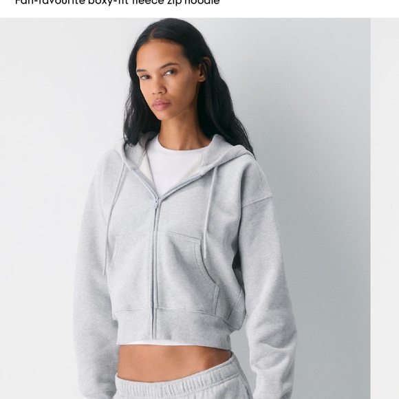 Cozy Sweatfleece Boyfriend Boxy Zip Hoodie - Picture 2 of 12